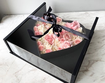 Large Luxury Heart Box, Acrylic Gift Box, Acrylic Heart, Heart Gift Box, Gift Box, Flower Box, Floral Box, Heart Box, Proposal,Special Event