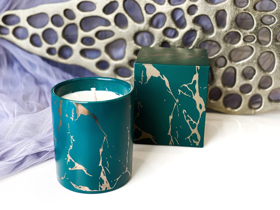 Marble Scented Candles Modern Candles Home Decor Gift Etsy