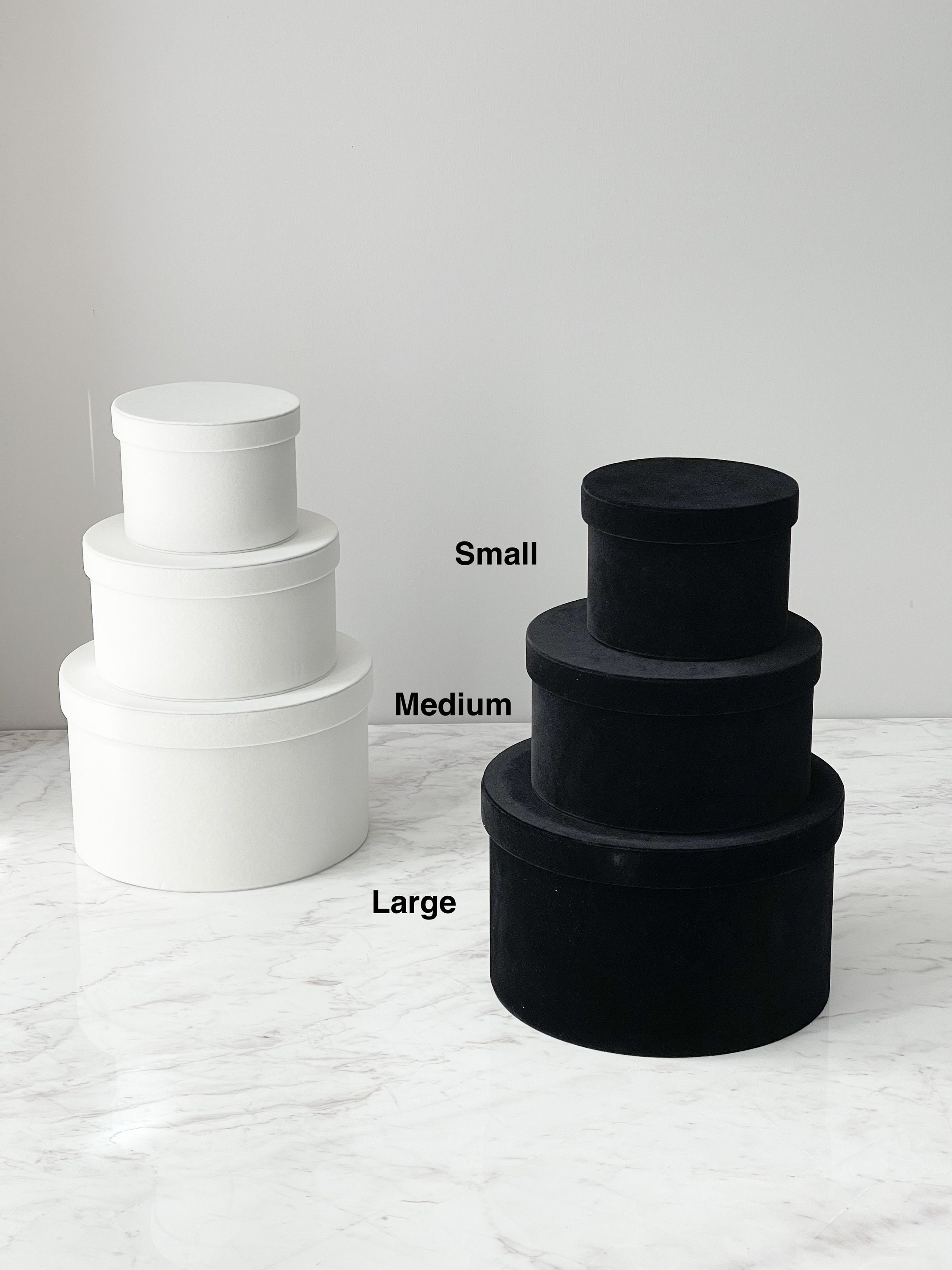 Velvet Boxes Gift Box Flower Box Round Gift Box for Her Etsy