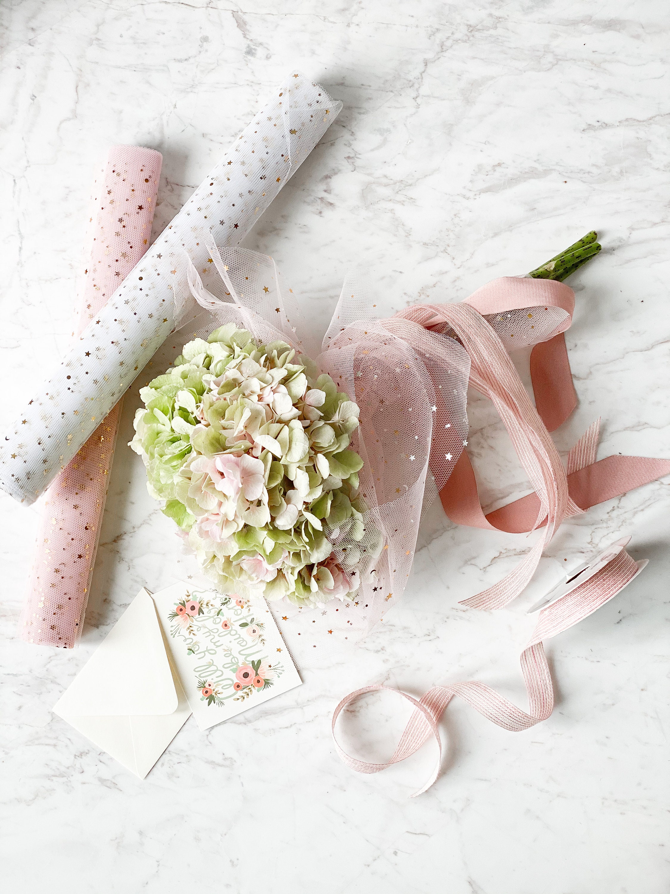 5 Yard Korean Flower Wrapping Paper Roll Bouquet Material Gauze