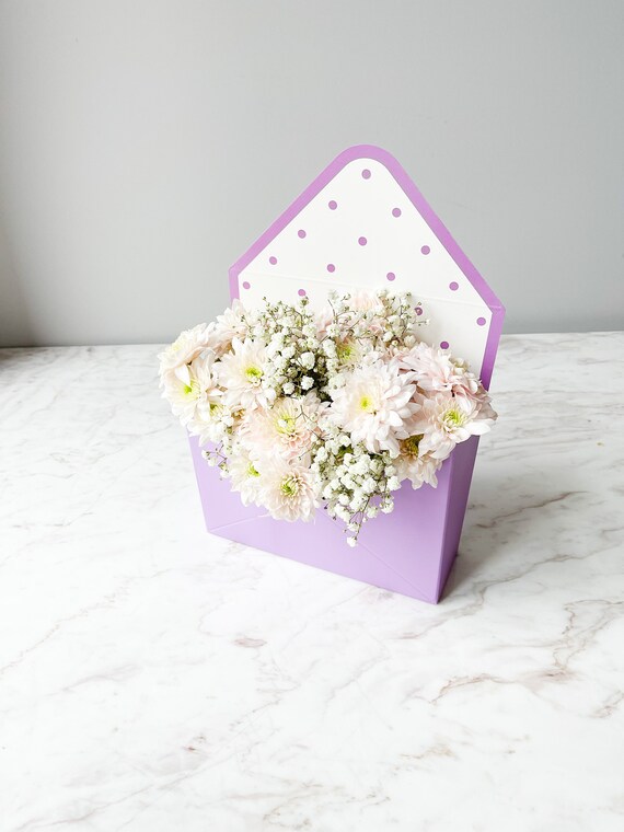 Envelope Shaped Flower Gift Boxes Coloured Boxes Gift Box