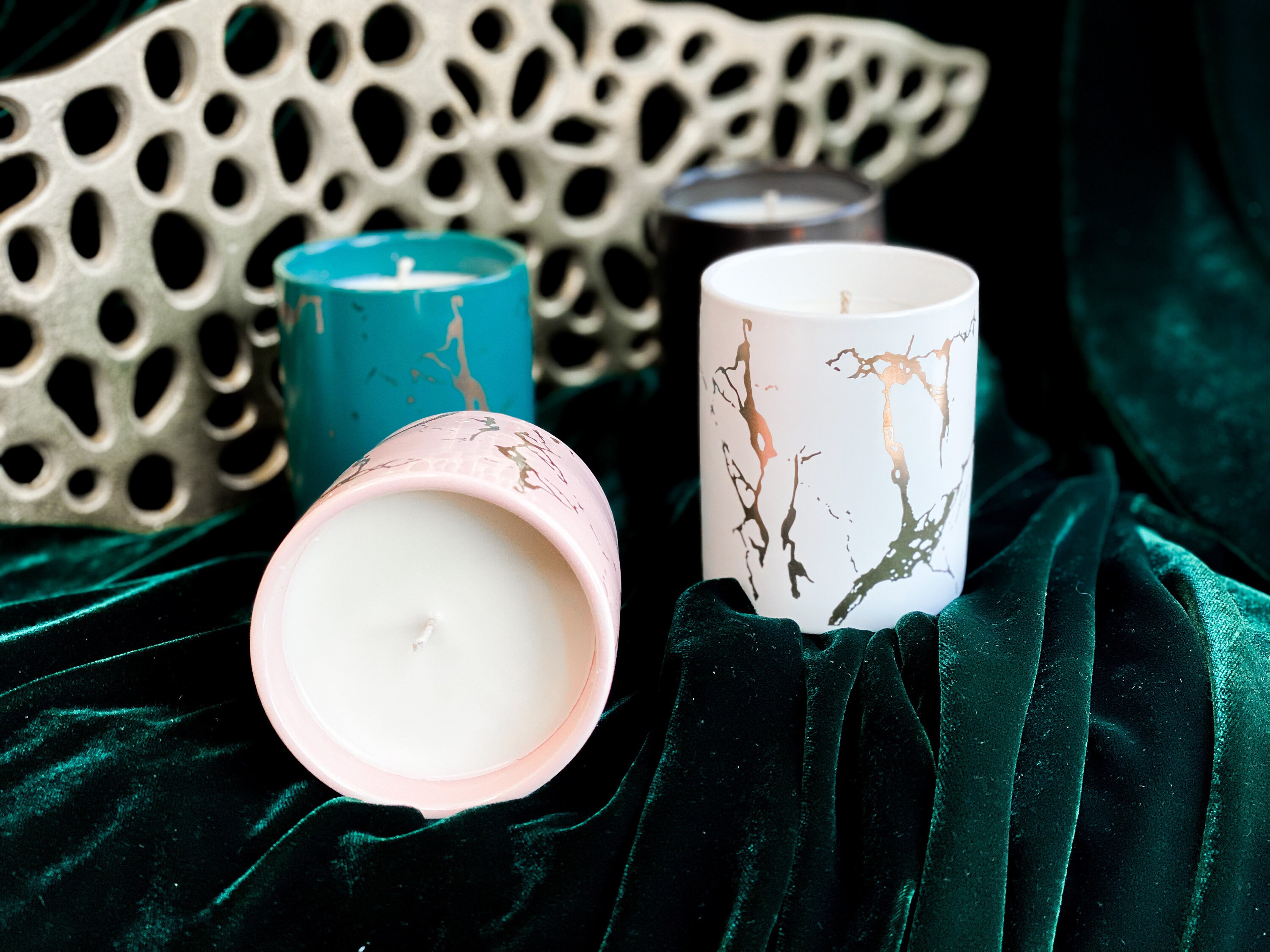 Marble Scented Candles Modern Candles Home Decor Gift Etsy