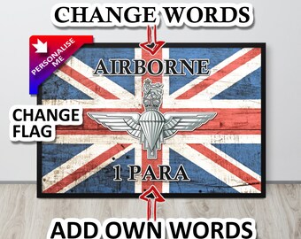 Parachute Regiment Uk Army Airbourne Small 3Ft X 2Ft Flag Banner Decoration 