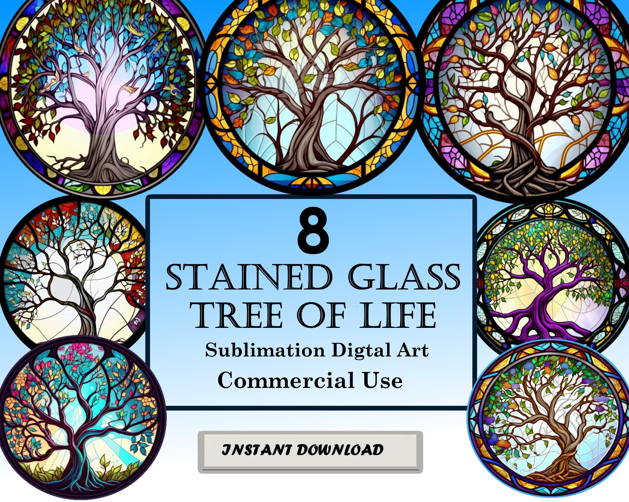8 Tree of Life Stained Glass Pattern Sublimation Design, Printable Digital Clip Art, Instant Download, 12in X 12in 300dpi, Commercial Use - Etsy 8-tree-of-life-stained-glass-pattern-sublimation-design-printable-digital-clip-art-instant-download-12in-x-12in-300dpi-commercial-use-etsy