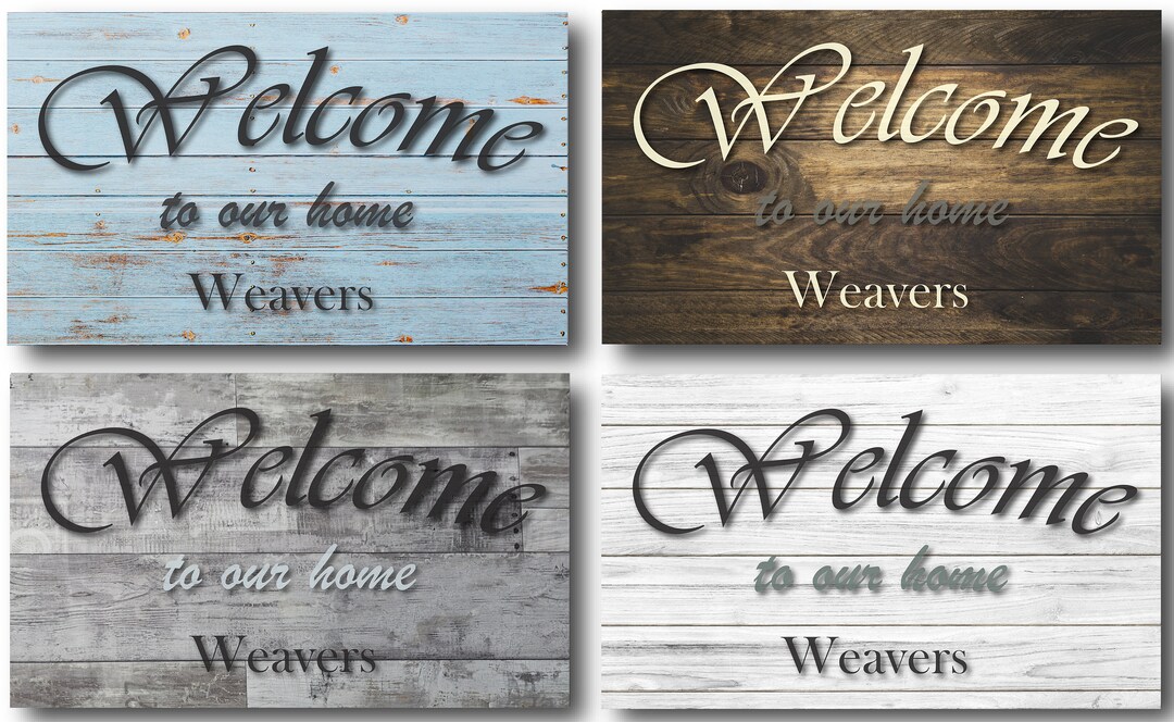 Welcome to Our Home Personalized Wall Decor Sign - Etsy