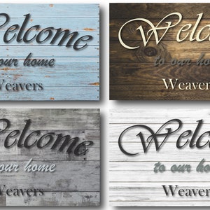 Welcome to our Home - Personalized Wall Decor Sign