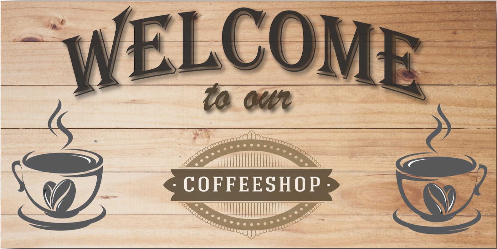 to Our Coffee Shop Wall Decor Sign Etsy UK