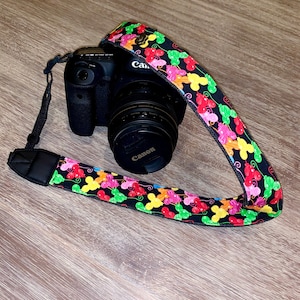 Disney Dooney & Bourke Mickey Balloons Fabric Custom Adjustable Camera Strap Compatible w/ most DSLR SLR Digital Camera Instant Camera