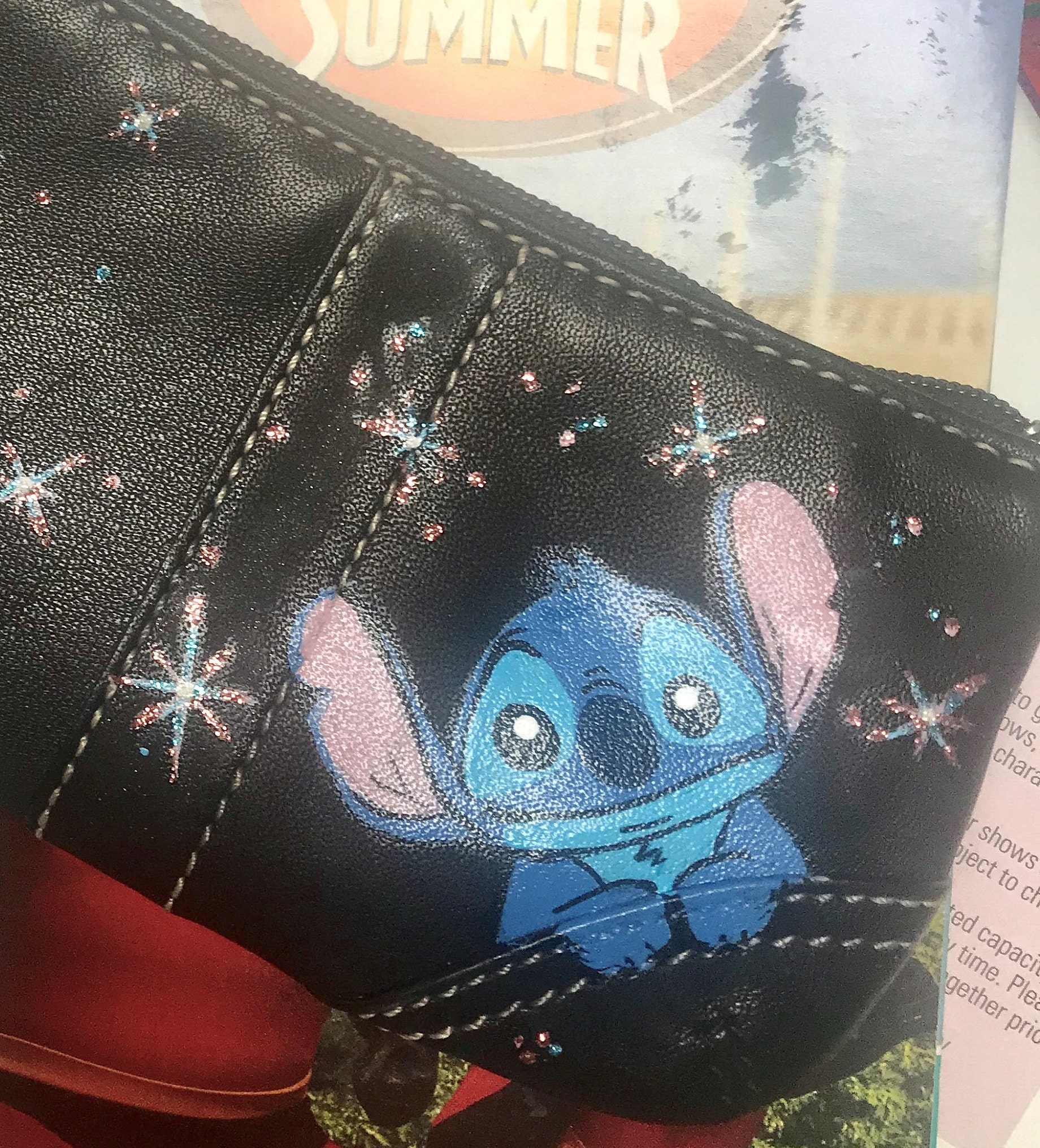 Custom Hand Painted Stitch Coach Coin Pouch Disney Accessory 