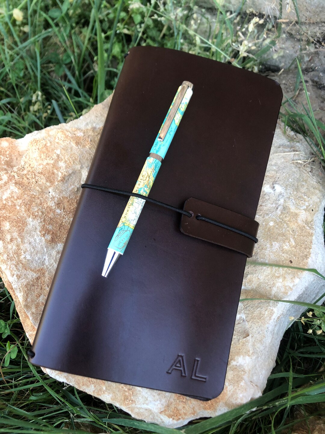 Standard Sized Leather Traveler's Notebook Journal Cover,refillable