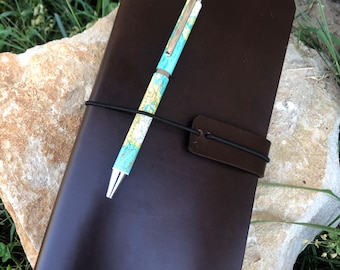 Standard Sized Leather Traveler's Notebook Journal Cover,Refillable,Christmas gift,Handmade,Junk Journal, Planner, Diary, Midori Notebook