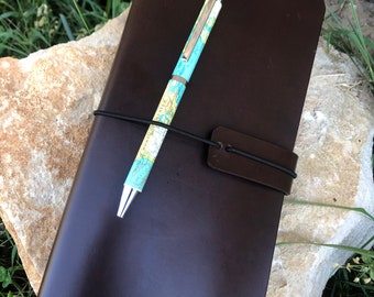 Handmade Leather Traveler's Notebook Cover, Standard Size, Refillable Journal
