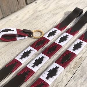 Leather Polo Browband Handmade Polo Personalised gift Woven Browband, Frontal, coloured browband, show browband, polo browband, bridle