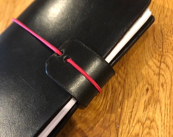 Handmade Leather Traveler's Notebook Cover, Pocket Passport Size, Refillable Journal