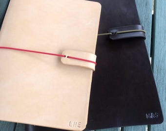 A5 Leather Travelers Notebook Cover, Refillable Journal, Handmade, Personalized