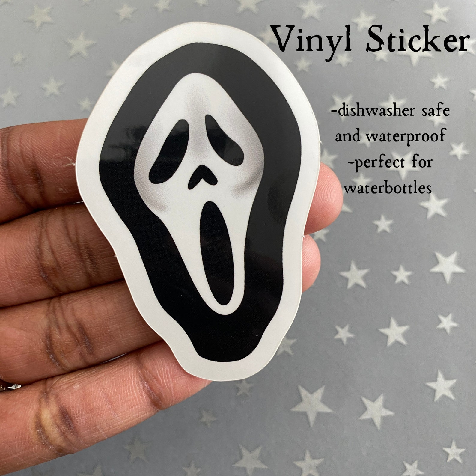 Ghost Die Cut Sticker Vinilo o papel de pegatina mate Etsy