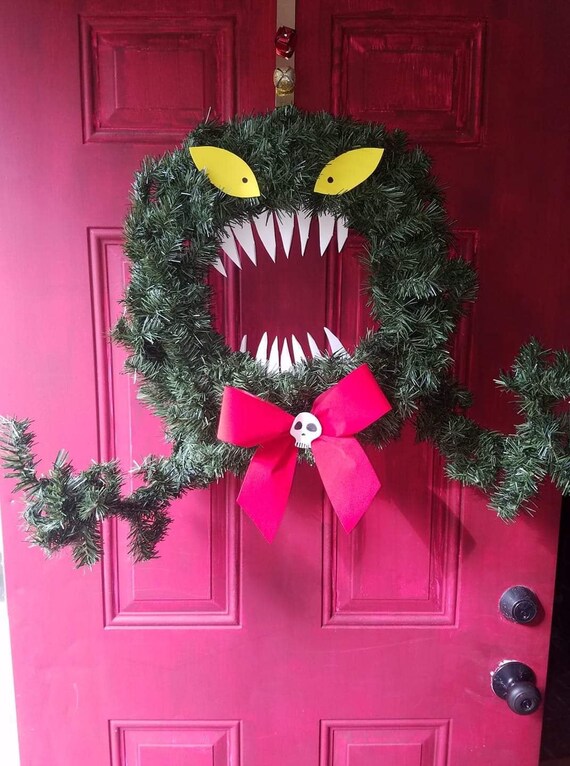 Nightmare Before Christmas Man Eating Wreath Etsy Nightmare Before Christmas Man Eating Wreath