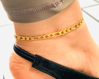 Link Gold Anklets, Stainless Steel Anklets, Tarnish free Anklet, Gifts for her, Summer Accessories, Beach Accessories, Anniversary Gifts