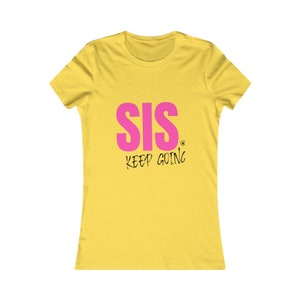 Sis Keep Going Tee Amarillo imagen 1