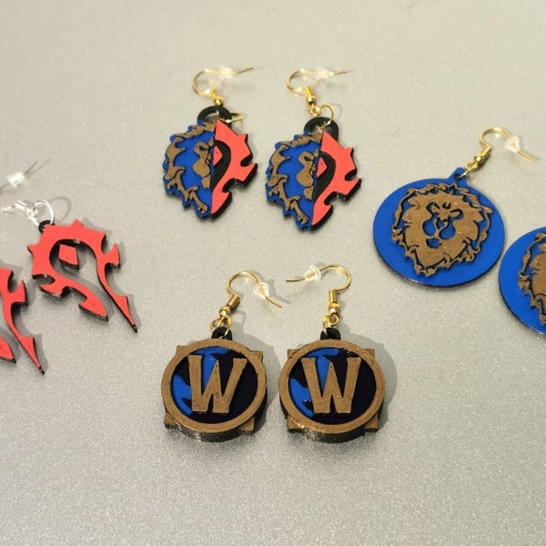 World of Warcraft Inspired Earrings/Keyrings/Necklace