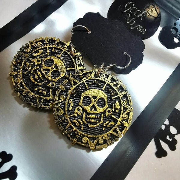 Aztec Gold Coin Earrings - Pirates of the Caribbean
