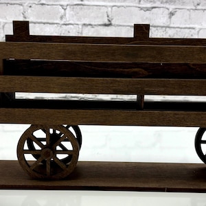 Wood Wagon, Interchangeable Decor,  Vintage Standing Wood Wagon, Farmhouse Decor, FREE SHIPPING