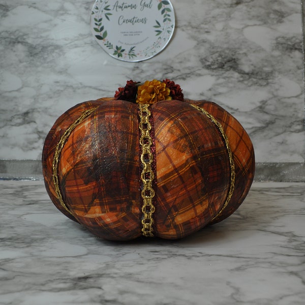 Paper Mache Pumpkin Etsy