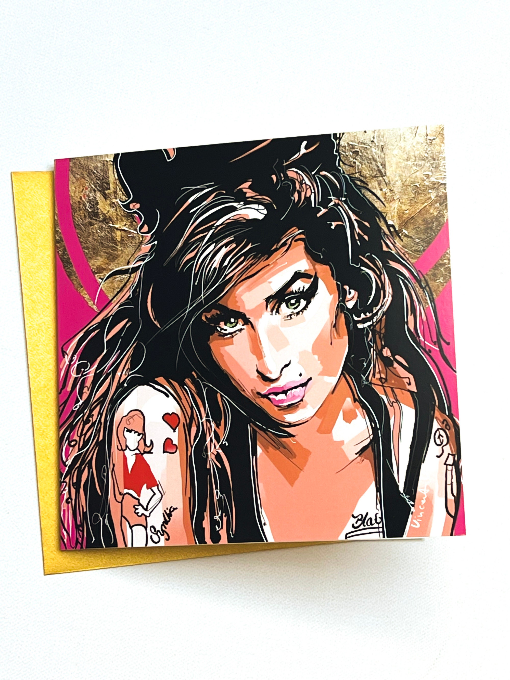 Amy Winehouse Greetings Card or Modern Pop Art Print. Perfect for Birthday  Card or Any Occasion for Amy Music Fans 