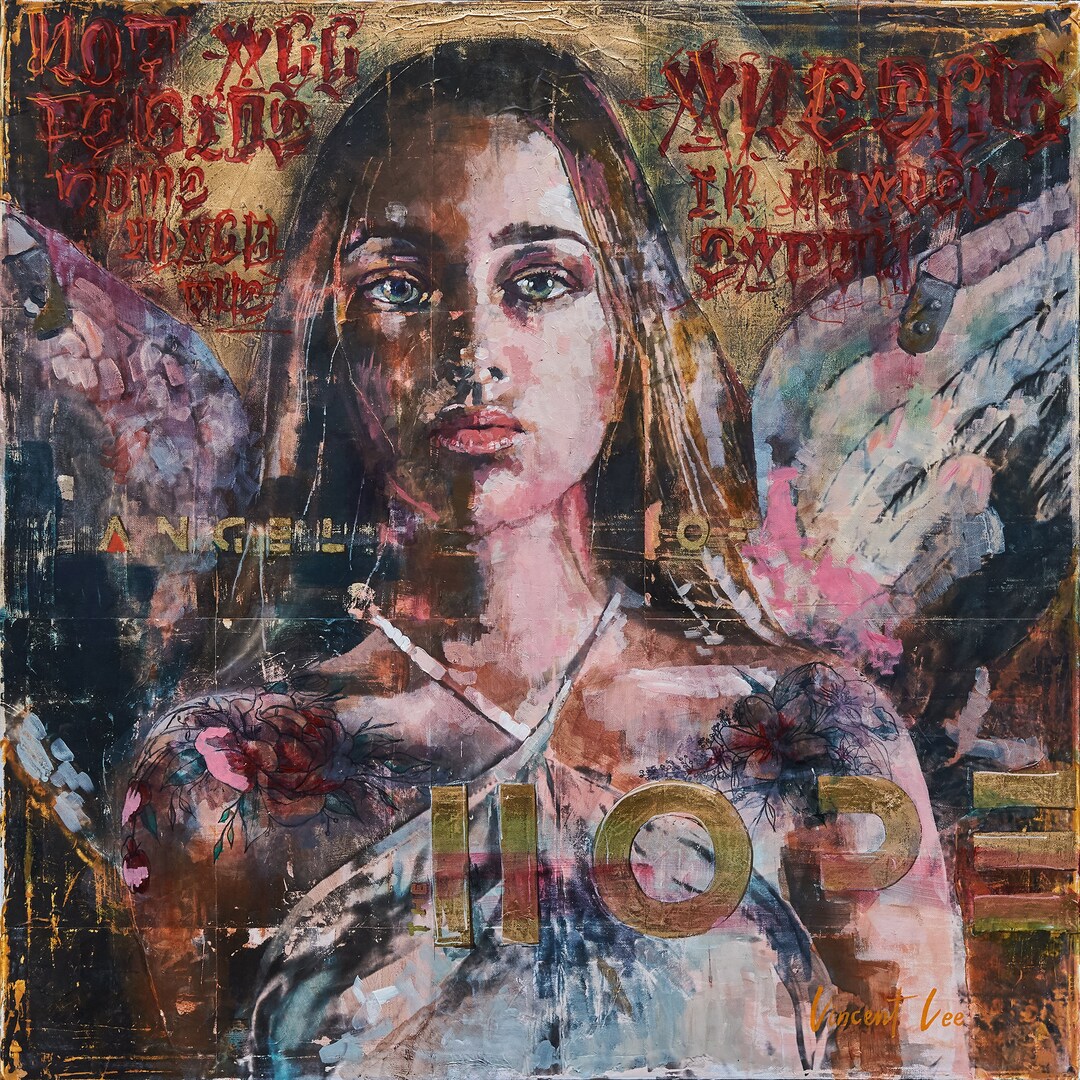 ANGEL of HOPE Limited Edition Medium CANVAS Print 70x70 Cm Etsy