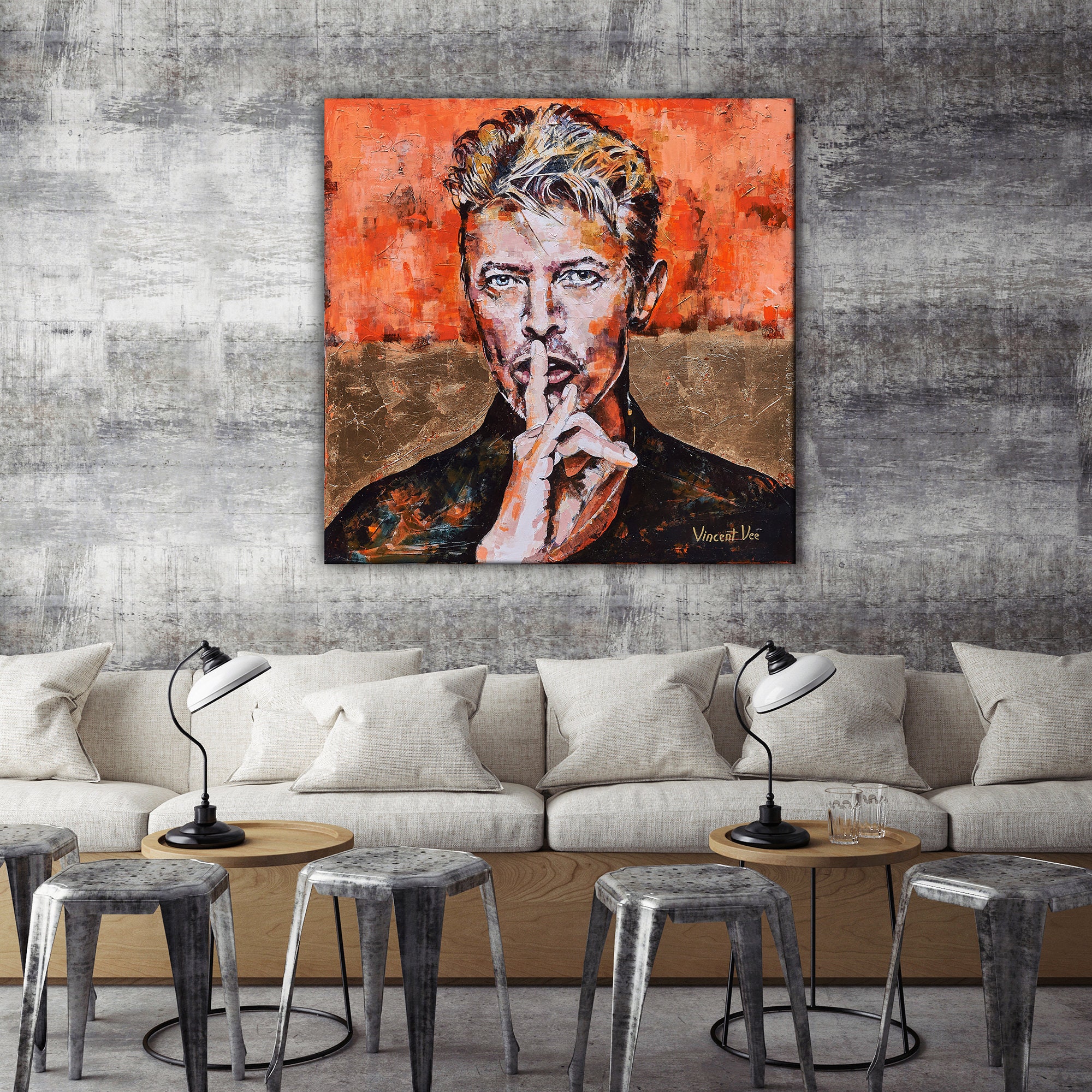 CANVAS Print DAVID BOWIE Limited Edition Art Large Canvas Etsy