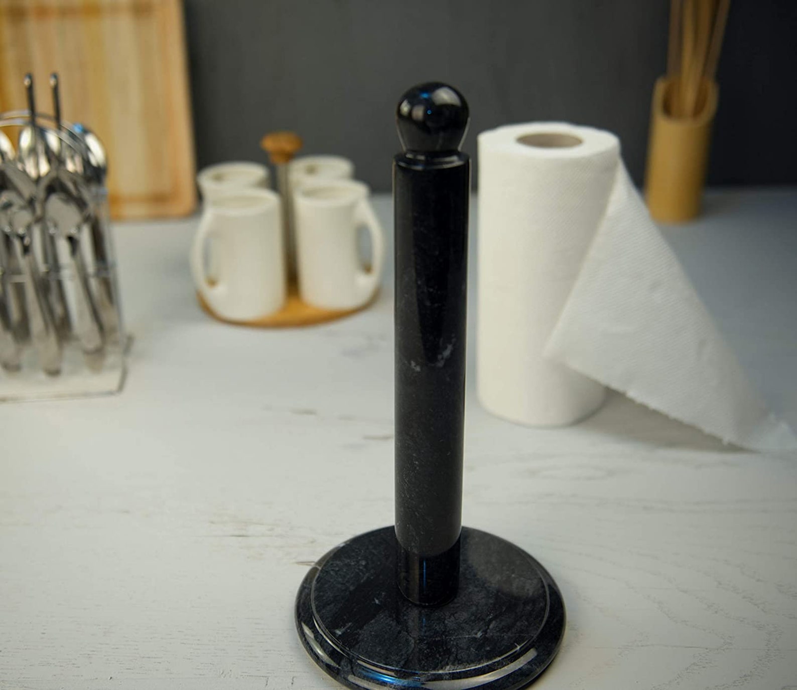 Marble Paper Towel Holder Handmade Marble Kitchen Towels Rack Etsy