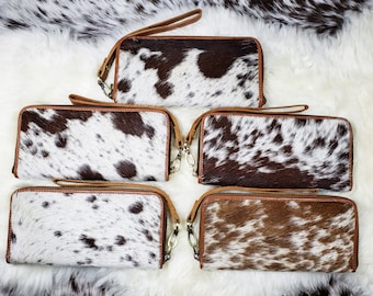 cowhide purses and wallets