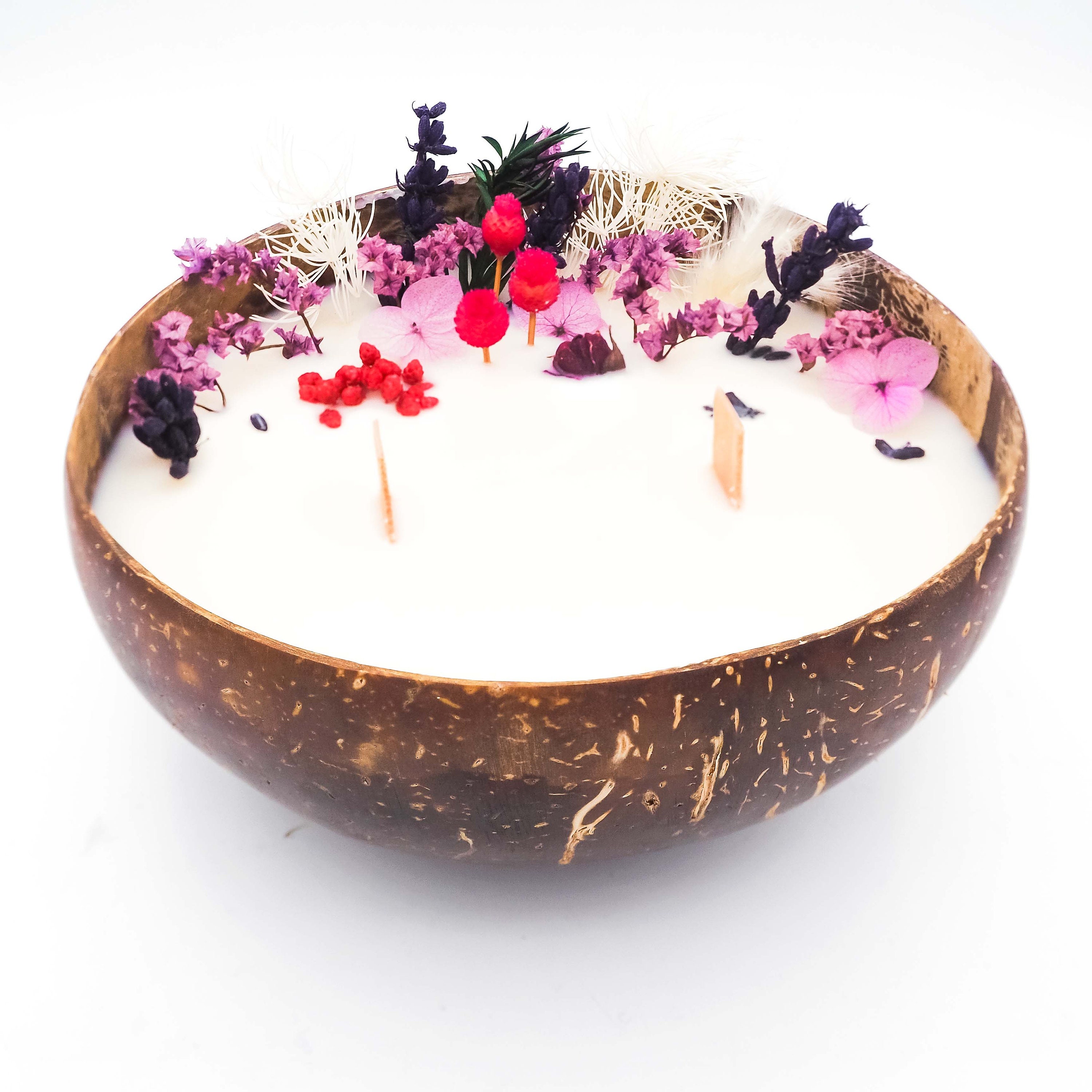 Cherry Candle - Bougie Végétale Parfumée avec Fleurs Séchées