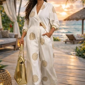 White Linen Dashiki - Etsy