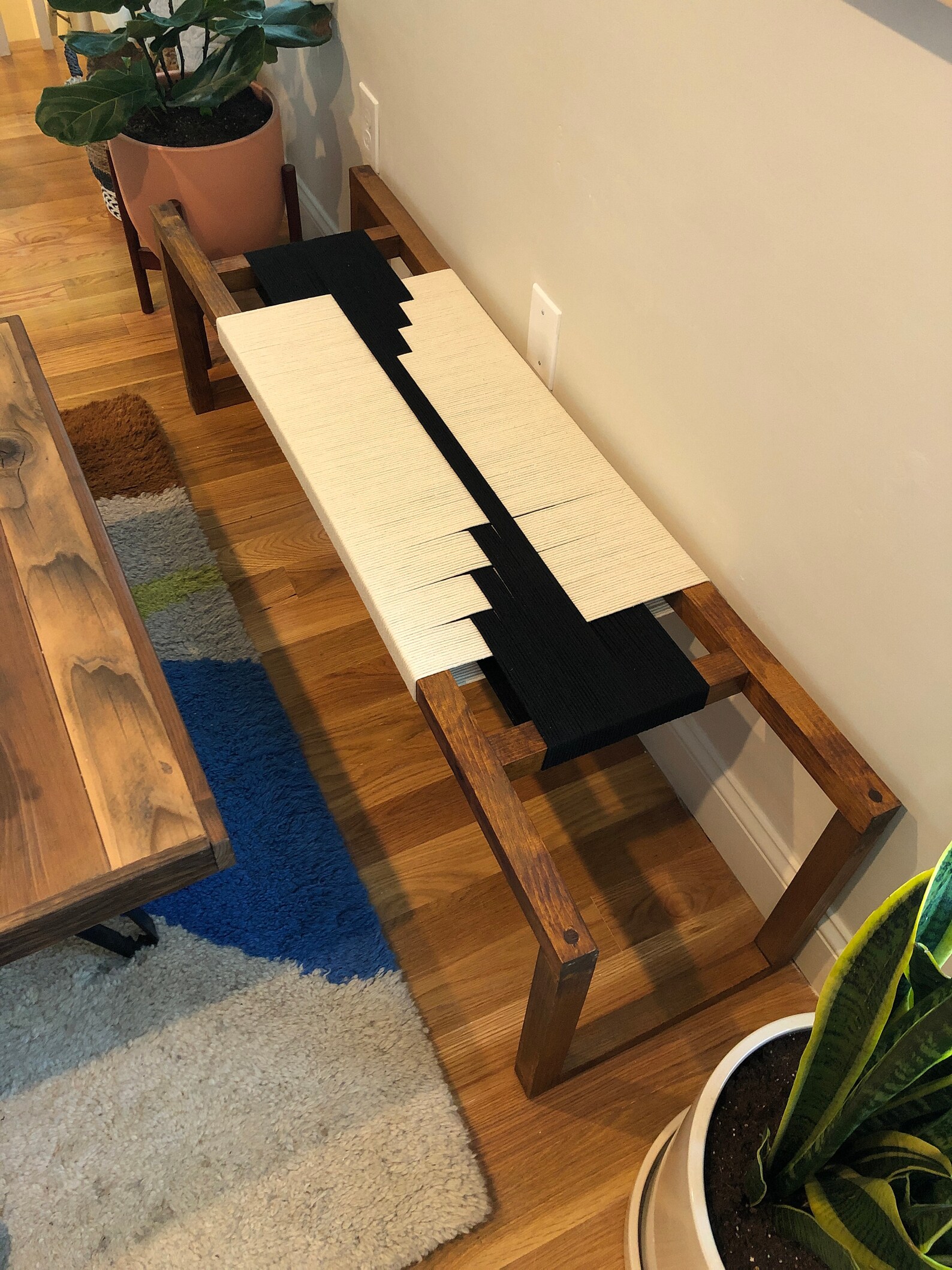 Custom Entryway Woven Bench Etsy