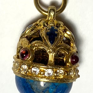 Miniature Easter Egg Faberge Model Pendant Charm with Chain