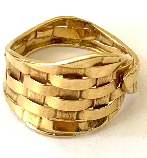 Vintage Italian basket weave green envelope clutch su… Gem