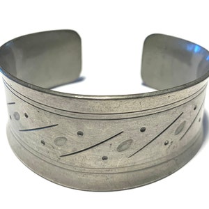 Vintage Pewter Cuff Bracelet by Jorgen Jensen DENMARK 969