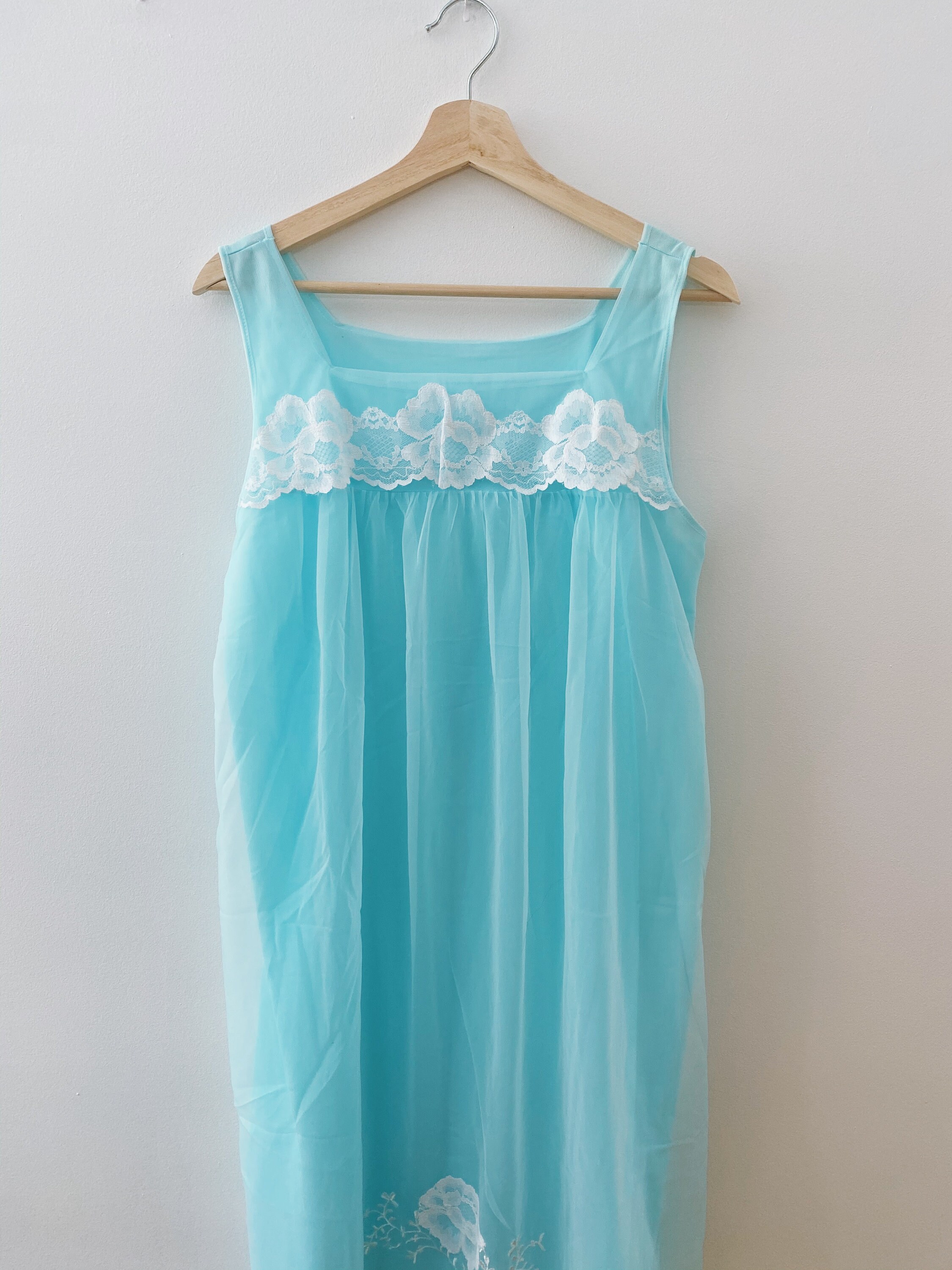60s Nightie Vintage Night Shift Dress Gown | Etsy