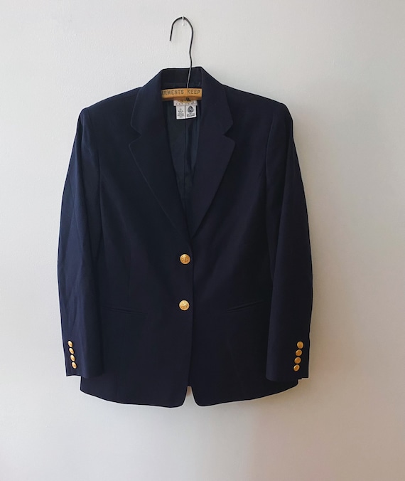 Vintage jacket 80s oversized dark blue grunge chunky blazer
