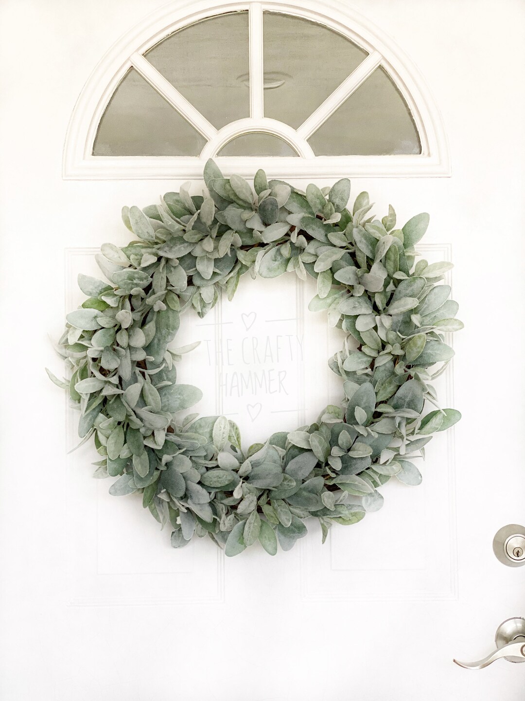 Lamb’s Ear Wreath | Modern Farmhouse Wreath | Year Round Door Wreath ...