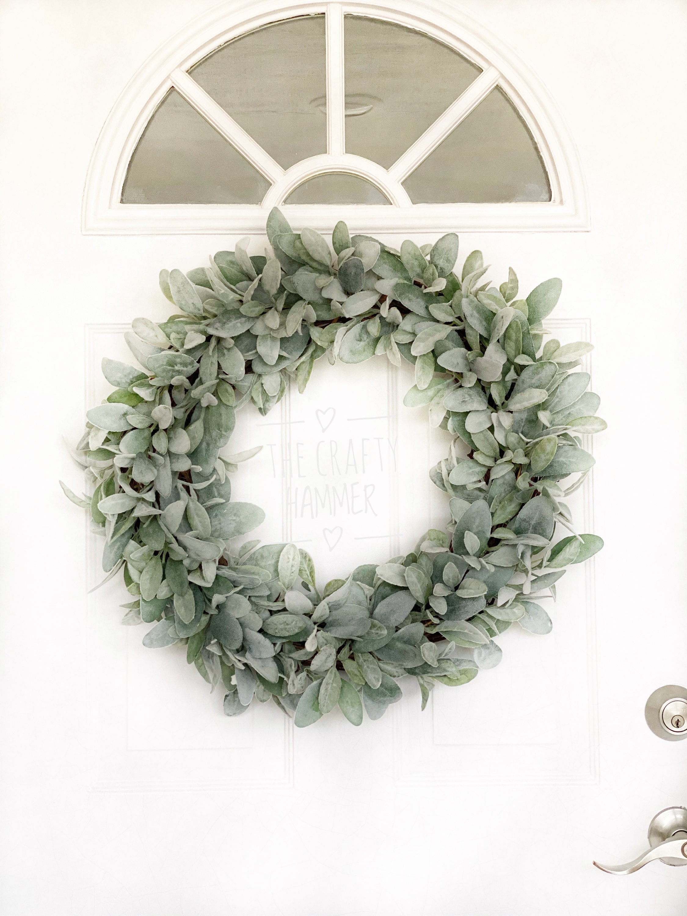 Lambs Ear Wreath Modern Farmhouse Wreath Year Round Door - Etsy