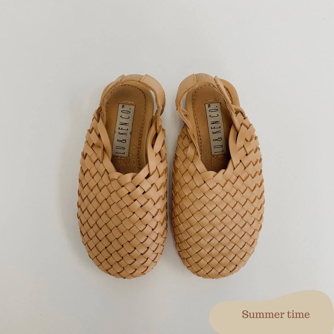 Woven Mules Sandals | Kids Hand Woven Loafer | Boho Baby Shoes - Etsy