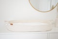 Cotton Rope Baby Changing Basket: Portable Changing Pad & Vegan Leather Mat