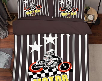motorcycle bedding etsy