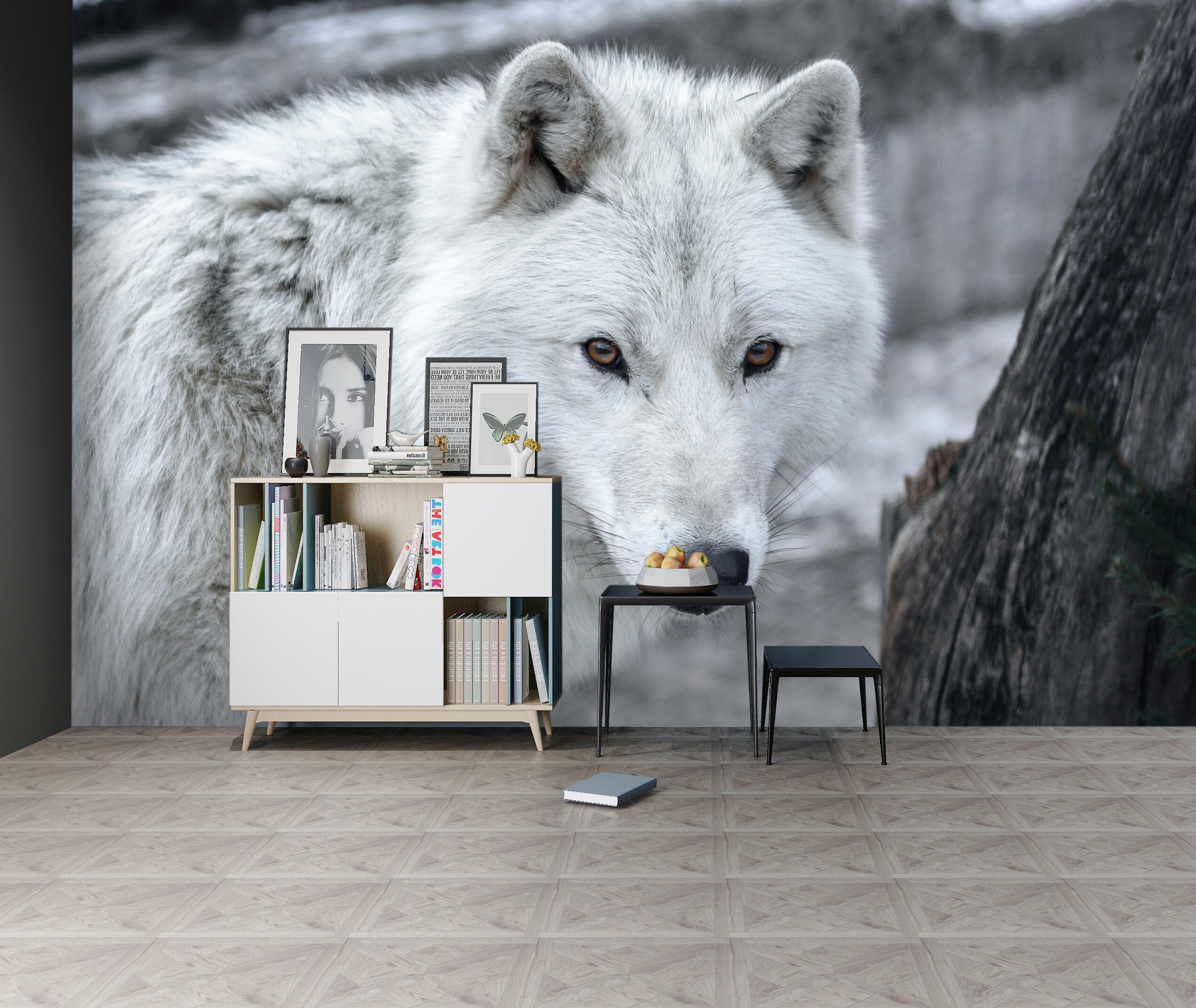 3D Sad Wolf ZZ7709 Self-adhesive Wallpaper Mural Peel and - Etsy Denmark