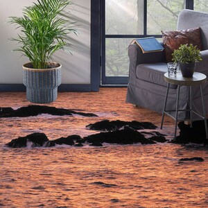 3D Romantic Sea JJ3526FF Floor Wallpaper Murals Self-Adhesive Removable Bath Floor Waterproof floor Rug Mat Print Epoxy Kitchen