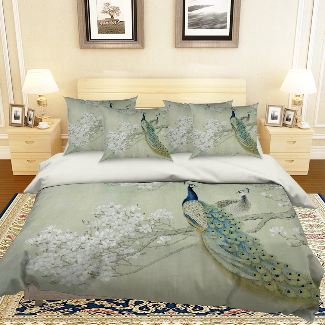 3D Elegant and Noble Peacock ZZD1639 Duvet Cover Bedding Set - Etsy