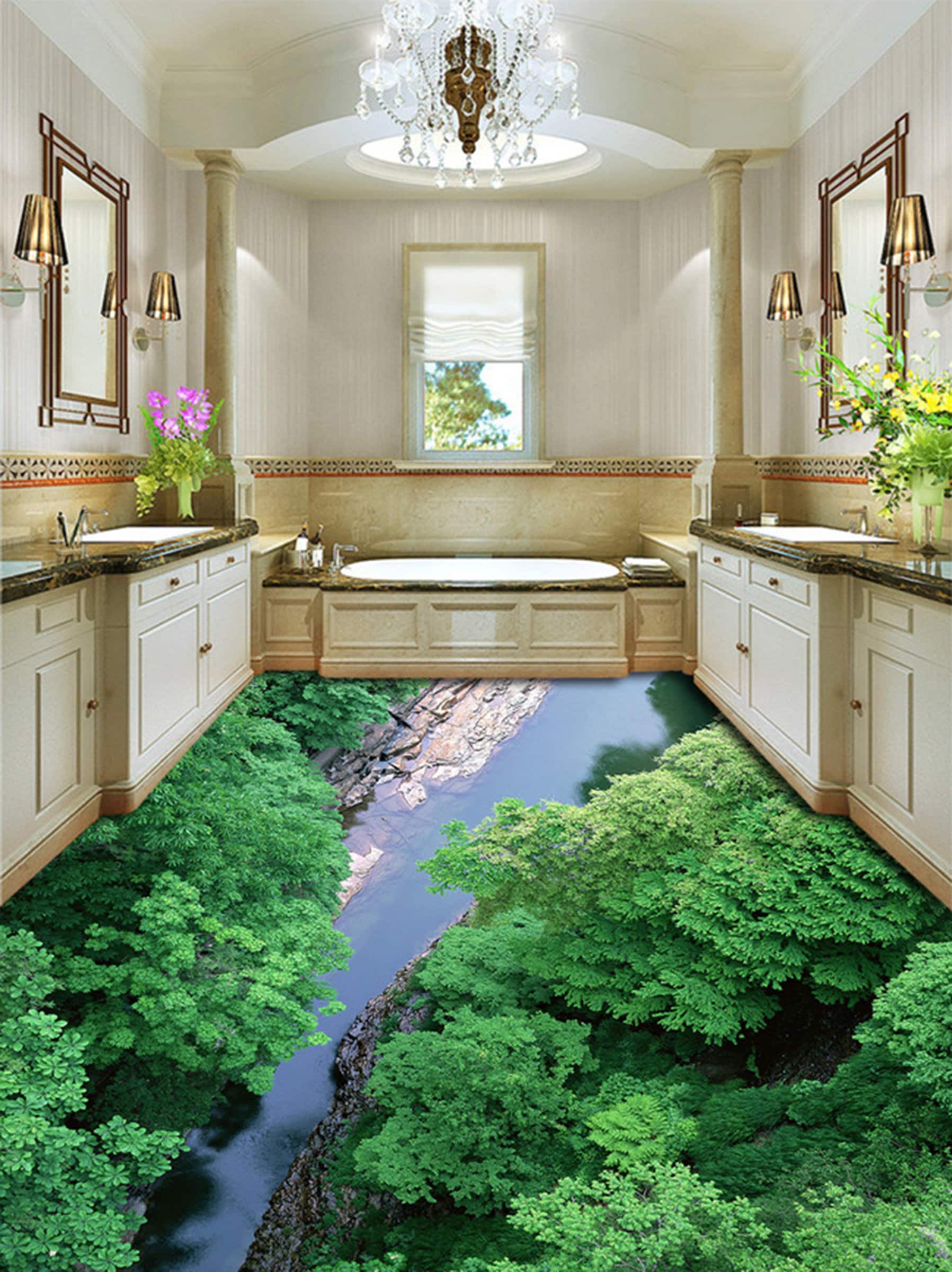 3D Lush Green JJ5833FF Floor Wallpaper Murals Self-adhesive