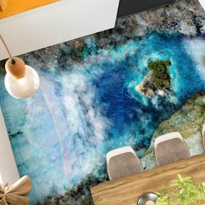 3D Dreamy Island JJ2234FF Floor Wallpaper Murales Autoadesivo Pavimento da bagno rimovibile Pavimento impermeabile Tappeto Mat Stampa Epoxy Kitchen